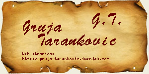 Gruja Taranković vizit kartica